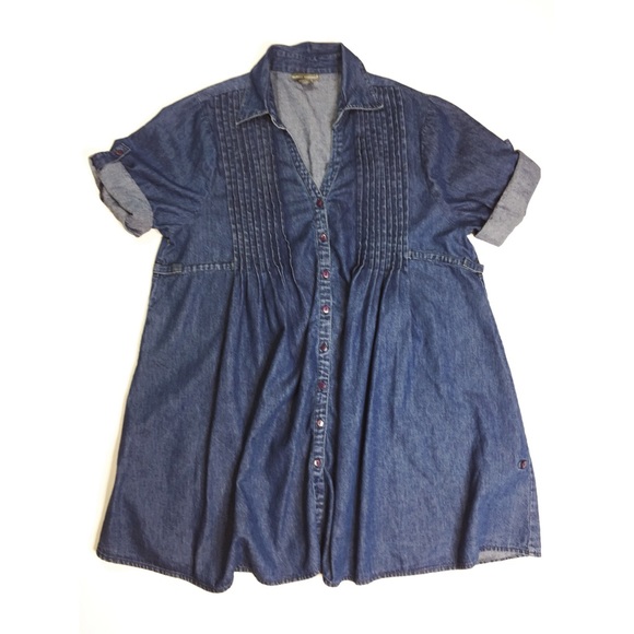 Isabella Rodriguez Tops - Isabella Rodriguez 2XL Denim Chambray Tunic E